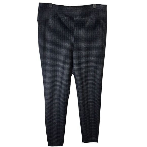 Zac & Rachel Womens Houndstooth Print Pull On Career Casual Pants - L - Picture 1 of 4